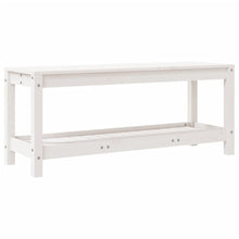 Hagebenk hvit 108x35x45 cm heltre furu