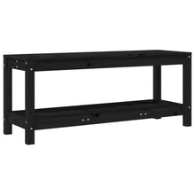 Hagebenk svart 108x35x45 cm heltre furu