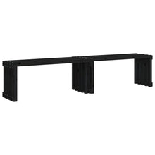 Hagebenk utvidbar svart 212,5x40,5x45 cm heltre furu