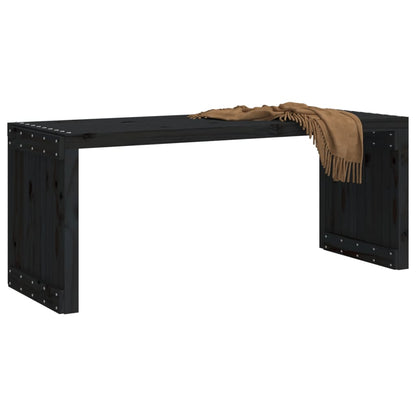 Hagebenk utvidbar svart 212,5x40,5x45 cm heltre furu