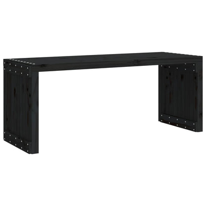 Hagebenk utvidbar svart 212,5x40,5x45 cm heltre furu