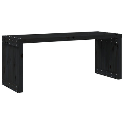 Hagebenk utvidbar svart 212,5x40,5x45 cm heltre furu