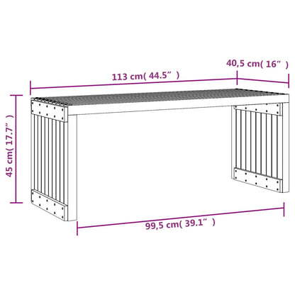 Hagebenk utvidbar 212,5x40,5x45 cm impregnert furu