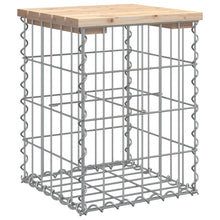 Hagebenk gabiondesign 33x31x42 cm heltre furu