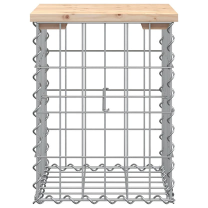 Hagebenk gabiondesign 33x31x42 cm heltre furu