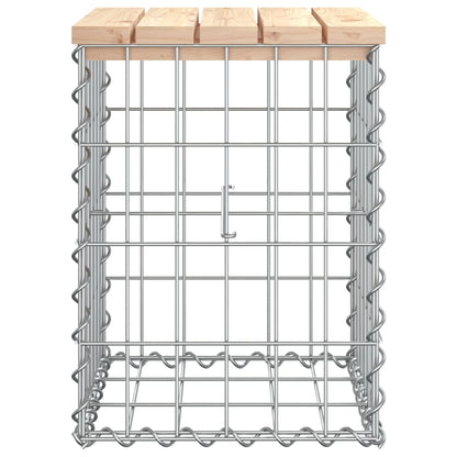 Hagebenk gabiondesign 33x31x42 cm heltre furu