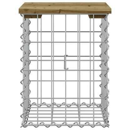 Hagebenk gabiondesign 33x31x42 cm impregnert furu