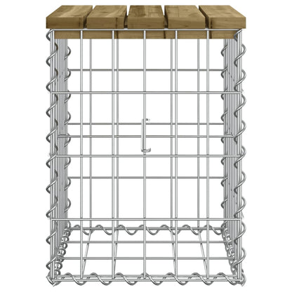 Hagebenk gabiondesign 33x31x42 cm impregnert furu