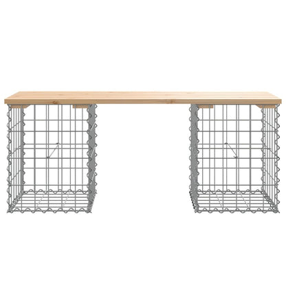 Hagebenk gabiondesign 103x31x42 cm heltre furu