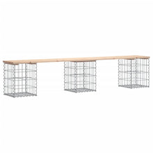 Hagebenk gabiondesign 203x31x42 cm heltre furu