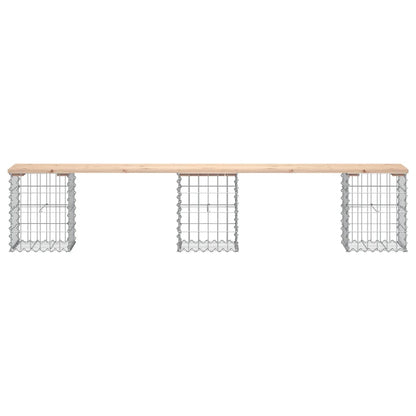 Hagebenk gabiondesign 203x31x42 cm heltre furu