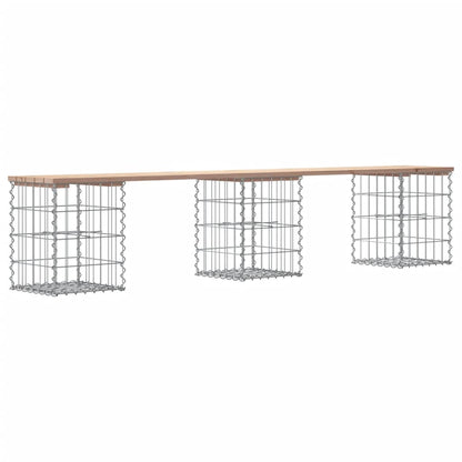 Hagebenk gabiondesign 203x31x42 cm heltre furu