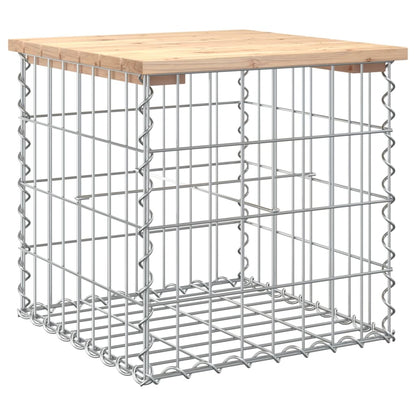 Hagebenk gabiondesign 43x44x42 cm heltre furu