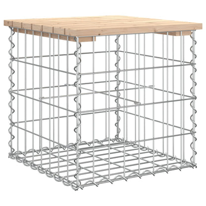 Hagebenk gabiondesign 43x44x42 cm heltre furu