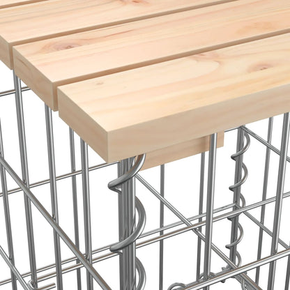 Hagebenk gabiondesign 43x44x42 cm heltre furu