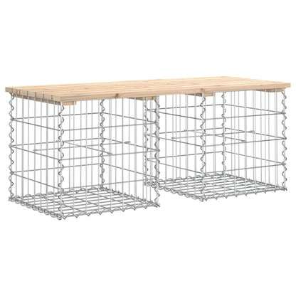 Hagebenk gabiondesign 103x44x42 cm heltre furu
