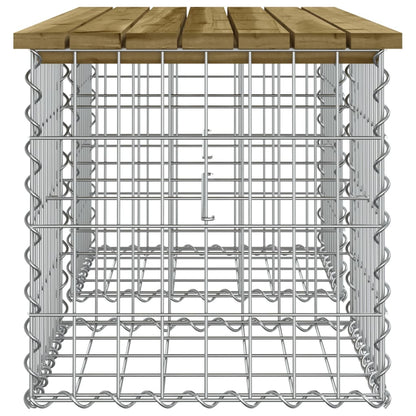 Hagebenk gabiondesign 103x44x42 cm impregnert furu