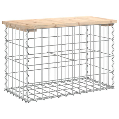 Hagebenk gabiondesign 63x31,5x42 cm heltre furu