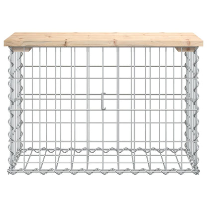 Hagebenk gabiondesign 63x31,5x42 cm heltre furu