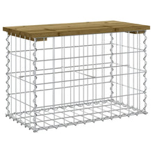 Hagebenk gabiondesign 63x31,5x42 cm impregnert furu