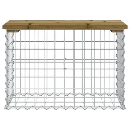 Hagebenk gabiondesign 63x31,5x42 cm impregnert furu