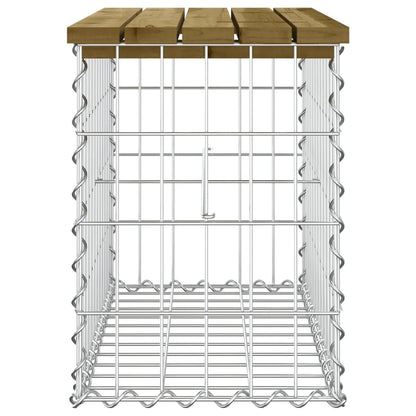 Hagebenk gabiondesign 63x31,5x42 cm impregnert furu