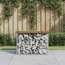 Hagebenk gabiondesign 63x31,5x42 cm impregnert furu