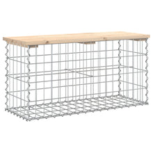 Hagebenk gabiondesign 83x31,5x42 cm heltre furu