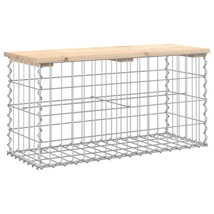 Hagebenk gabiondesign 83x31,5x42 cm heltre furu