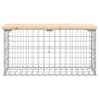 Hagebenk gabiondesign 83x31,5x42 cm heltre furu