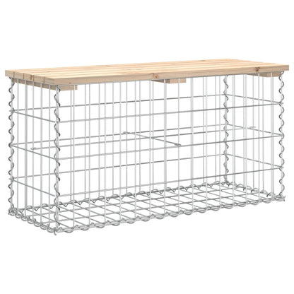 Hagebenk gabiondesign 83x31,5x42 cm heltre furu