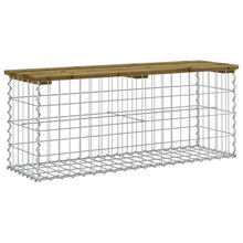 Hagebenk gabiondesign 103x31,5x42 cm impregnert furu