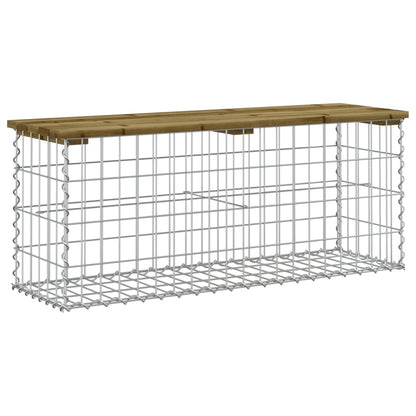 Hagebenk gabiondesign 103x31,5x42 cm impregnert furu