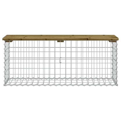 Hagebenk gabiondesign 103x31,5x42 cm impregnert furu