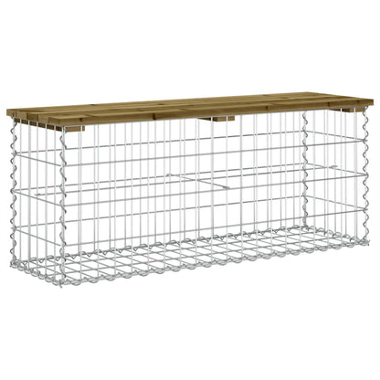 Hagebenk gabiondesign 103x31,5x42 cm impregnert furu