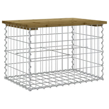 Hagebenk gabiondesign 63x44x42 cm impregnert furu