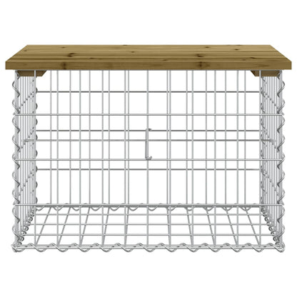 Hagebenk gabiondesign 63x44x42 cm impregnert furu