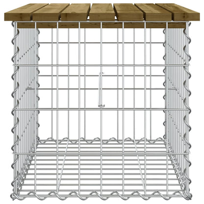 Hagebenk gabiondesign 63x44x42 cm impregnert furu