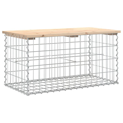 Hagebenk gabiondesign 83x44x42 cm heltre furu