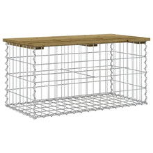 Hagebenk gabiondesign 83x44x42 cm impregnert furu