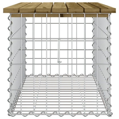 Hagebenk gabiondesign 83x44x42 cm impregnert furu