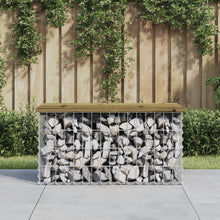 Hagebenk gabiondesign 83x44x42 cm impregnert furu