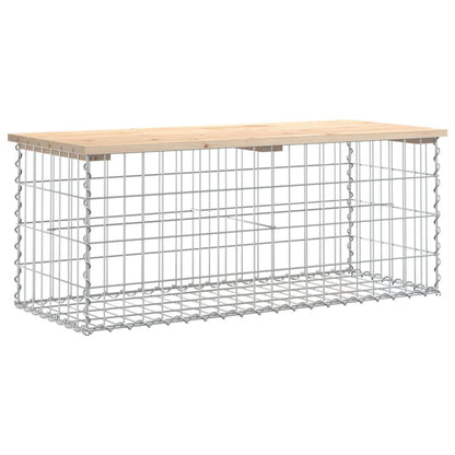 Hagebenk gabiondesign 103x44x42 cm heltre furu