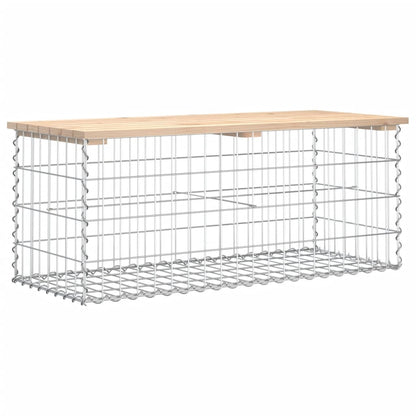 Hagebenk gabiondesign 103x44x42 cm heltre furu