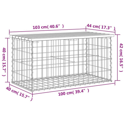Hagebenk gabiondesign 103x44x42 cm heltre douglasgran