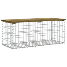 Hagebenk gabiondesign 103x44x42 cm impregnert furu