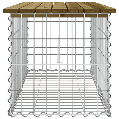 Hagebenk gabiondesign 103x44x42 cm impregnert furu