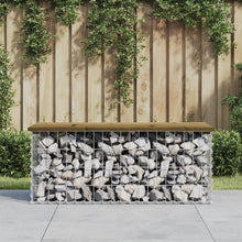 Hagebenk gabiondesign 103x44x42 cm impregnert furu