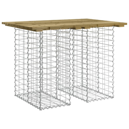 Hagebenk gabiondesign 100x70x72 cm impregnert furu
