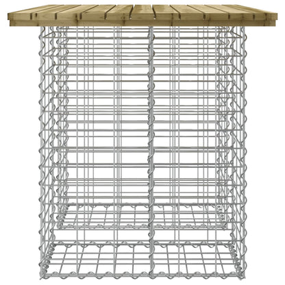 Hagebenk gabiondesign 100x70x72 cm impregnert furu